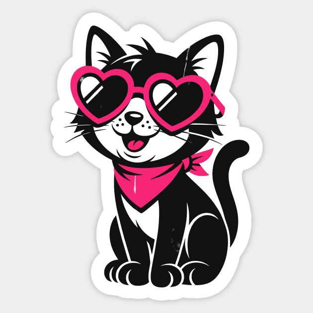 Cheeky Black Cat Sticker by CreativeSage